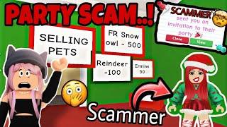 AVOID the PARTY SCAM in Adopt Me  *Catching Party Scammers* - Roblox