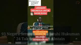 jawaban indonesia terkait rusia | pada sidang PBB indonesia bersikap?!