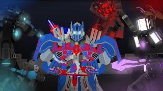 Optimus Prime vs. Skibidi Toilet Titans | Sticknodes Animation | (ft. Grimlock)