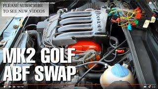VW Golf MK2 ABF engine conversion - start to finish video