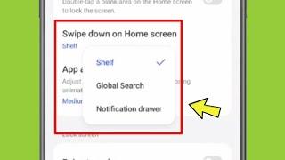 Oneplus Mobile | Swipe Down on Home Screen | Shelf , Global Search & Notification drawer Settings
