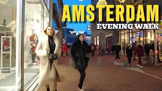 Iconic Amsterdam, Netherlands 4K Evening Walking Tour