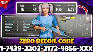 BGMI 2024 NO RECOIL/ZERO RECOIL SENSITIVITY CODE | BGMI BEST SENSITIVITY SETTINGS.