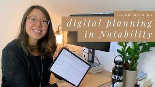 PLAN WITH ME | Minimal Weekly Digital Planning in Notability Made Easy