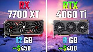 AMD RX 7700 XT vs RTX 4060 Ti | Test in 7 Games