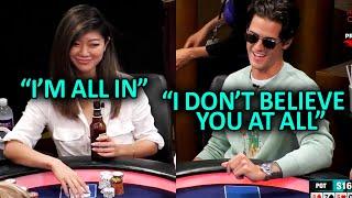 She Is Trying To Annihilate Faze Nate Hill In NASTY Poker Hand @HustlerCasinoLive