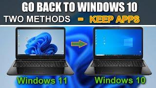 Go Back to Windows 10 from Windows 11 No File Loss\Before & After 10 Days⏩Two Metods