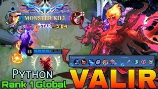 Monster Kill Valir with Hybrid Build - Top 1 Global Valir by Pʏᴛʜᴏɴ - Mobile Legends