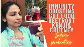 Beetroot Kanji Recipe With chutney (Probiotics food for Gut health)