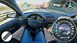 2003 Mercedes-Benz E-Class E220 CDI W211 TOP SPEED DRIVE ON GERMAN AUTOBAHN