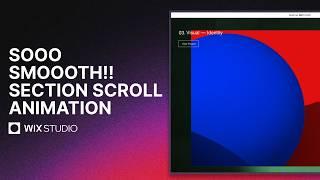 Creating a Smooth Scrolling Section Animation in Wix Studio | Web Design Tutorial