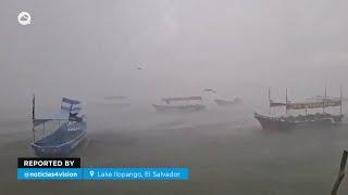 Devastating storm in Lago Llopango, El Salvador