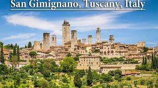 San Gimignano, Tuscany, Italy (drone view, 4k)