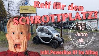 10 Jahre alter Renault Twizy - Reif für den Schrottplatz?  Reichweite im Winter? PowerBox BT / 4K