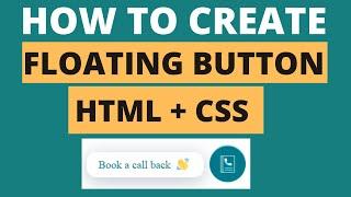 How to Create Floating Button using HTML + CSS | Book a Call Option | HTML & CSS Tutorials
