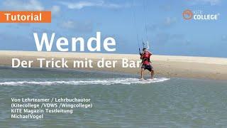 Kitecollege Der Trick mit der Bar bei der Wende I Richtungswechsel Kitesurfen I VDWS Level 5