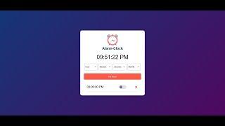 Project|| HTML, CSS and JavaScript|| Skill Test 1|| Alarm Clock