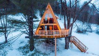 Cozy & Unique Winter Hideouts ️ Cabin Tours and Peaceful Ambiance