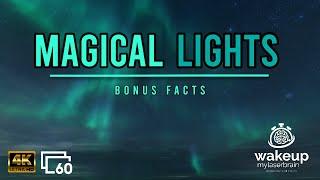 Northern Lights With Soft Wind and Hypnotic Wind Chime Sound |  10 Hours | Bonus Facts