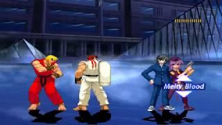 NICK54222 MUGEN: Ryu and Ken VS Shiki Tohno and Sion Eltnam Atlasia