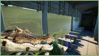 Spectacled caiman habitat with an underwater restaurant | Lurelin Zoo | Planet Zoo | speedbuild️