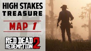Location of High Stakes Treasure Map 1 & Solution | Red Dead Redemption 2 (Treasure Hunting)