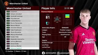 [Download] Manchester United Update Facepack || PES 2021 & Smoke Patch Football Life 2024