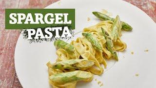 Cremige Pasta mit Spargel und Bärlauch | Spargel Rezept | Vegan