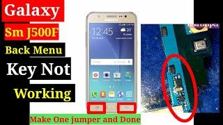 Samsung Galaxy J5 Back Menu key not work problem solution