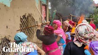 Indian women torch house of Manipur sex assault suspect