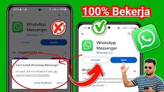 Cara Mengatasi Tidak Bisa Install WhatsApp Messenger Error di GOOGLE Play Store (2024)