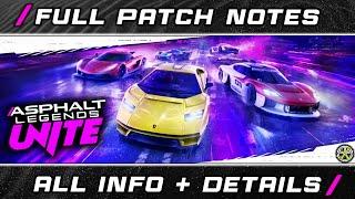 Asphalt Legends Unite - Full Update Patch Notes