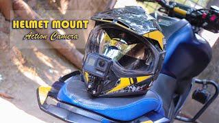 How to mount action camera on Helmet | GoPro on Vega Helmet