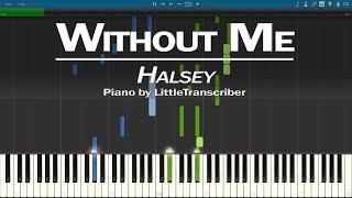 Halsey - Without Me (Piano Cover) Synthesia Tutorial by LittleTranscriber