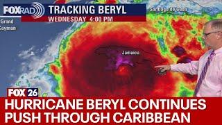 Hurricane Beryl barreling through Caribbean, latest track information