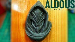 Sculpting Aldous Mask from clay | Mobile Legends (Part 1)