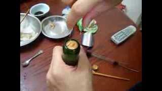 How to remove a broken cork out of a wine bottle - easy !!!!!