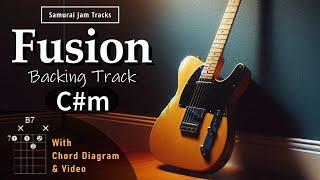 Smooth Fusion Guitar Backing Track in C# minor