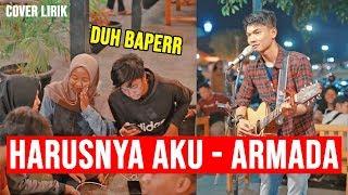 HARUSNYA AKU - ARMADA (LIRIK) COVER BY TRI SUAKA - PENDOPO LAWAS