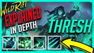 WILD RIFT NEW CHAMPION THRESH ULTIMATE GUIDE - All Abilities EXPLAINED + PRO COMBOS