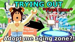 TRYING OUT THE NEW *ADOPT ME AGING ZONE* For The FIRST TIME!!