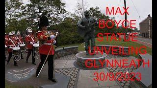 MAX BOYCE STATUE UNVEILED, GLYNNEATH 30/9/2023 FULL CEREMONY MARK DRAKEFORD, GLYNNEATH RUGBY, WALES