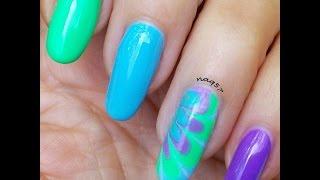 Cool Neon Colors water marble using CG electric nights