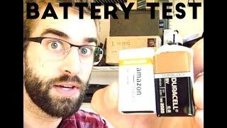  Amazon Battery Test - AmazonBasics vs. Duracell 9 Volt Batteries Test & Review