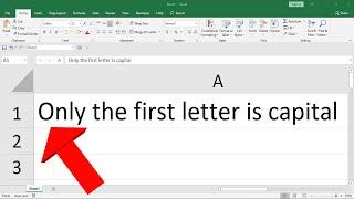 Capitalize Only the First Letter of a Sentence Instantly in Microsoft Excel