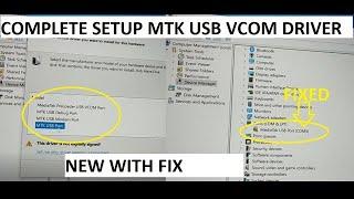 how to install MTK VCOM USB Preloader Drivers with Fix Code 10 error, for Windows 11, 10, 8, 7 [New]