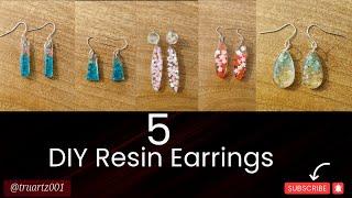 Resin Tutorial : Resin Jewelry Made with Different Glitters | DIY epoxy resin art idea | Resin Craft