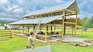 SAVED $10,000 Metal Roof Install - Pole Barn Build on a Budget.