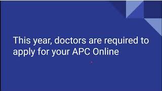How to apply for your APC online