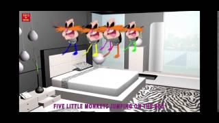 5 LITTLE PINGAS Jumping On The Bed | RAP | Nursery Rhymes In 3D Animation